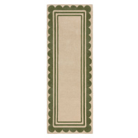 Ručně všívaný běhoun Lois Scallop Green - 80x230 cm Flair Rugs koberce