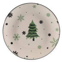 Vianočný keramický dezertný tanier 19cm stromček