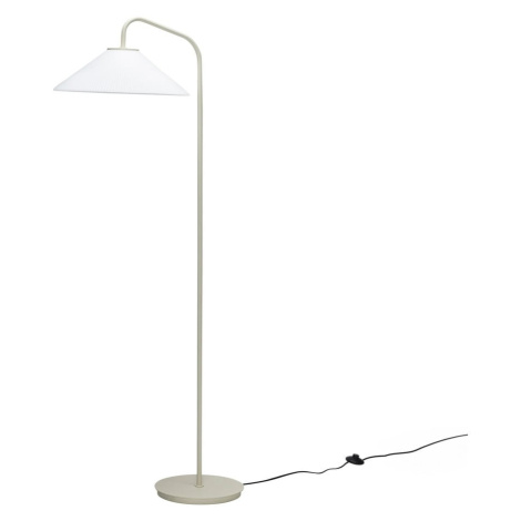 Krémová stojacia lampa so skleneným tienidlom (výška 158 cm) Solid – Hübsch
