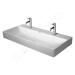 DURAVIT - DuraSquare Dvojumývadlo, 1000x470 mm, s 2 otvormi na batérie, DuraCeram, alpská biela 