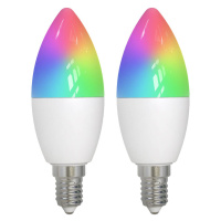 LUUMR Smart LED žiarovka E14 4,9W RGBW CCT Tuya matná 2ks