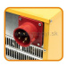 Elektrický priemyselný prenosný ohrievač s ventilátorom 5000W, žltý (SOMOGYI)