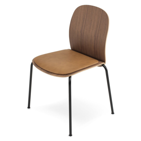 Hnedé/koňakovohnedé stohovateľné jedálenské stoličky v súprave 2 ks v dekore orecha Book – Gazzd Gazzda