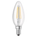 OSRAM sviečková LED E14 4 W Classic B 2 700 K číra