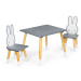 Detský stôl so stoličkami Ecotoys drevený