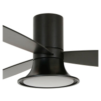 Stropný ventilátor Beacon so svetlom Flusso čierny 132cm tichý
