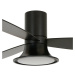 Stropný ventilátor Flusso s LED svetlom, čierny