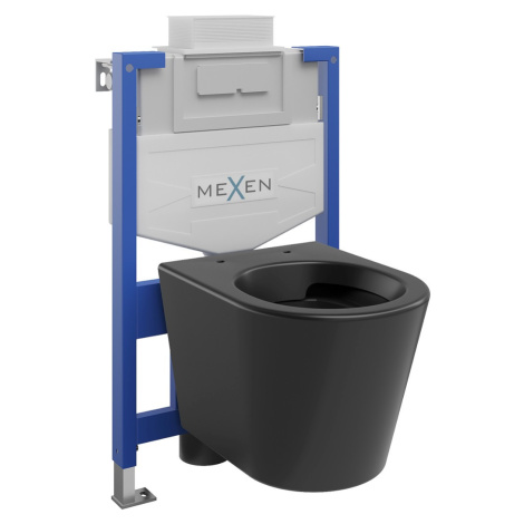 MEXEN/S - WC predstenová inštalačná sada Fenix XS-U s misou WC Rico, čierna mat 6853372XX85