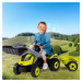 Traktor na šľapanie s nakladačom a príves Farmer Max Green Tractor+Trailer Smoby zelený s poloho