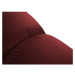 Červený zamatový modul pohovky (stredový diel) Bellis – Micadoni Home