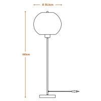 LEDVANCE stojacia lampa Výška gule 116 cm, hnedá, vlnitá lepenka, E27