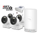 iGET HOMEGUARD HGNVK88004P + náhradní baterie ZDARMA, Homeguard NVR 8CH + 4x kamera BUNDLE