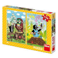 Dino Krtko na čistinke 2 x 48 Puzzle NOVÉ