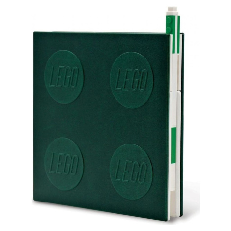 LEGO® 2.0 Zápisník s gélovým perom ako klipom zelený