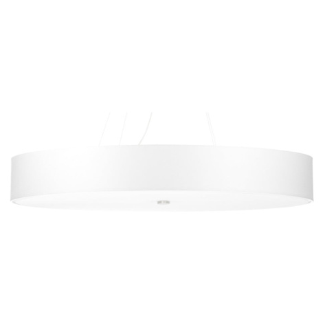 Biele závesné svietidlo s textilným tienidlom ø 100 cm Herra – Nice Lamps
