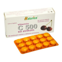NATURICA Vitamín C 500 mg so zinkom 30 cmúľacích tabliet