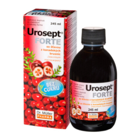 DR. MÜLLER Urosept forte bez cukru so šťavou z brusníc 245 ml