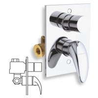 Sprchová a vaňová batéria Novaservis Metalia 55 vrátane podomietkového telesa chróm 55050R.0