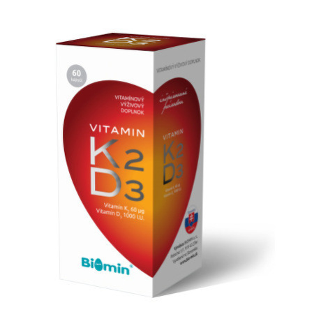 BIOMIN Vitamín K2 + D3 1000 I.U. 60 kapsúl