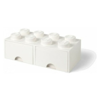 LEGO® úložný box 8 - so zásuvkami biela 250 x 500 x 180 mm