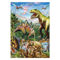 Dino Puzzle neónové Svet dinosaurov 100 XL dielikov