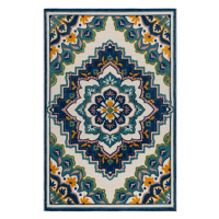 Modrý vonkajší koberec 200x290 cm Beach Floral – Flair Rugs