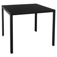 Záhradný stôl, 90 cm, čierna, ABELO