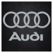 Drevené logo a nápis na stenu - Audi