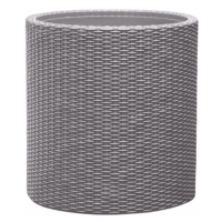 Keter Kvetináč Cylinder M Silver Grey