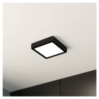 LED stropné svietidlo Fueva 5 IP44 3000K čierne 16x16cm