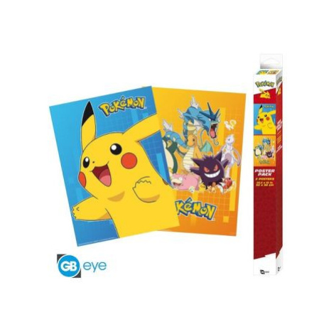 Sada plagátov POKÉMON: Colourful Characters (2 plagáty po 52x38cm)