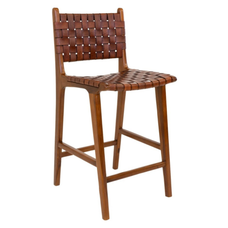 Hnedá barová stolička z teakového dreva 101 cm Perugia – House Nordic