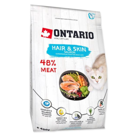 Krmivo Ontario Cat Hair & Skin 0,4kg