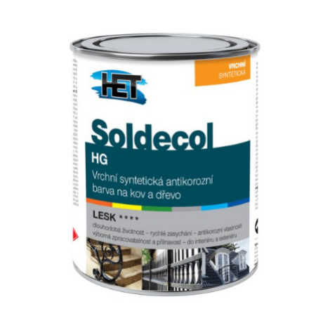 SOLDECOL HG - Vrchná lesklá syntetická farba 5 l 1000 - biely Het