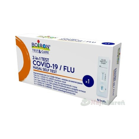 BOIRON Test&Care 2-in-1 COVID-19/FLU nosový samodiagnostický test 1 ks