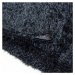 Kusový koberec Brilliant Shaggy 4200 Black kruh Rozmery kobercov: 80x80 (priemer) kruh