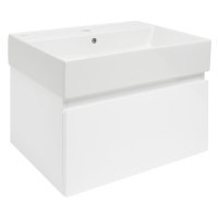 Kúpeľňová skrinka s umývadlom SAT B-Way 59x30x45 cm biely lesk BWAY60WU2
