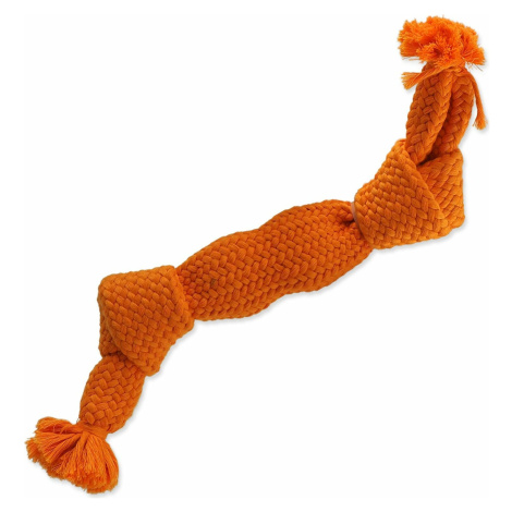 Hračka Dog Fantasy uzol pískací oranžový 2 knôty 35cm