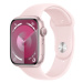 APPLE WATCH SERIES 9 GPS 45MM PINK ALUMINIUM CASE WITH LIGHT PINK SPORT BAND - M/L, MR9H3QC/A