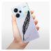 Odolné silikónové puzdro iSaprio - Writing By Feather - black - Xiaomi Redmi Note 13 Pro+ 5G