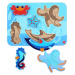Lucy & Leo 227 Morské živočíchy - drevené vkladacie puzzle 6 dielov