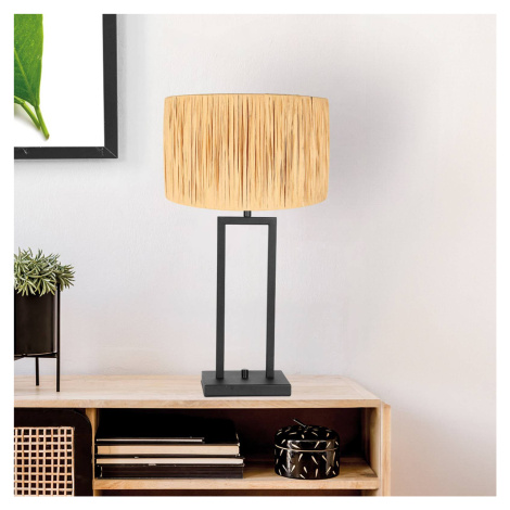 Stolná lampa Stang 3704ZW, prírodné prútie Steinhauer BV