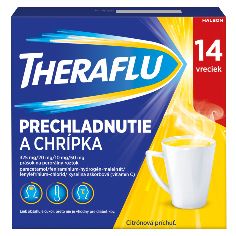 THERAFLU horúci nápoj na chrípku a prechladnutie 14 vrecúšok