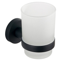 SAMBA pohár, mliečne sklo, čierna SB204