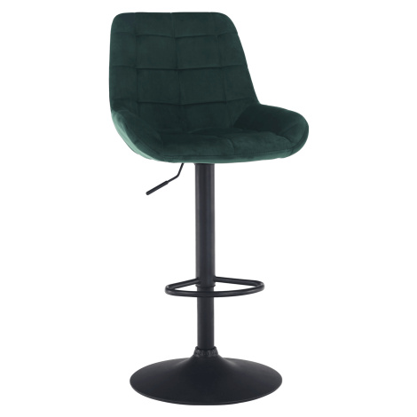 Barová stolička, tmavozelená Velvet látka, CHIRO NEW Tempo Kondela