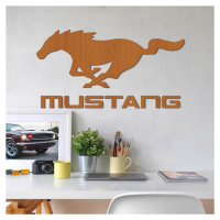 Drevený znak auta - Logo Mustang, Čerešňa