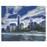 Diamantové maľovanie - ABSTRAKTNÝ MANHATTAN Rámovanie: vypnuté plátno na rám, Rozmer: 40x50 cm