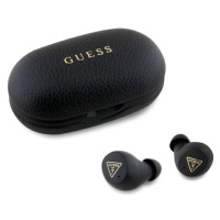 Slúchadlá Guess Bluetooth Headphones GUTWSPGTSPSK TWS + Docking Station Black Grained Classic Lo