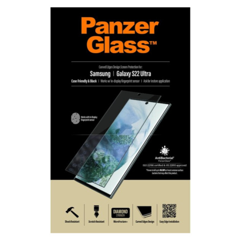 PanzerGlass™ Samsung Galaxy S22 Ultra (okrajové lepenie s funkčným odtlačkom prstov)