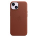 Kožené puzdro Apple na Apple iPhone 14 MPP73ZM/A Leather Case with MagSafe Umber